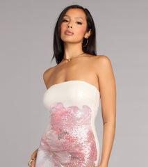 Kiki Floral Sequin Formal Dress