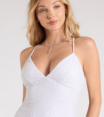 Carina Lace-Up Mermaid Glitter Formal Dress
