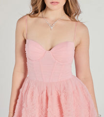 Jayla Floral Rosette A-Line Ball Gown