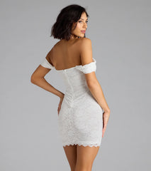 Delightful Romance Lace Trim Lace-Up Floral Mini Dress