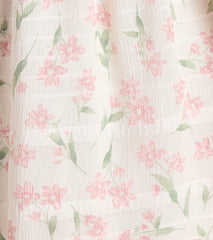 Floral Charm Ruffled Chiffon Tube Skater Dress