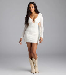 Obsessed With The Vibe Fringe Lace Mini Dress