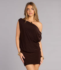 City Nights One-Shoulder Mini Dress