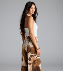 Feelin' The Heat Halter Crop Top