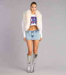 Ultra Game NFL Buffalo Bills Crop Sweatshirt