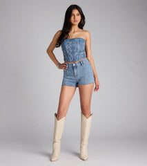 Major Hottie Lace-Up Flame Tube Top