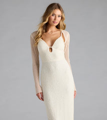 Luxe Layer Beaded Sheer Mesh Bolero