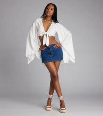 Meet For Golden Hour Tie-Front Top