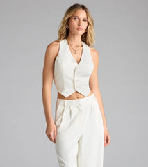 Power Moves Button Woven Vest