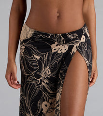 Under The Sun Tropical Slit Maxi Skirt