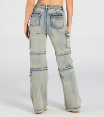 Cutie In Cargo High-Rise Denim Jeans