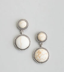 Naturally Cute Stone Drop Earrings