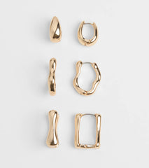 Trendy Mood Three-Pack Hoop Earrings Set