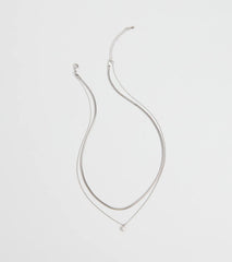 Simple Touch Rhinestone Layered Necklace