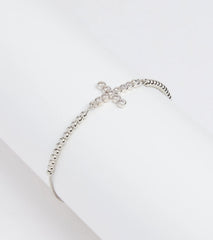Chic Cubic Zirconia Cross Beaded Bracelet
