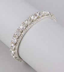 Stacked in Sparkle Rhinestone Memory Wire Bracelet