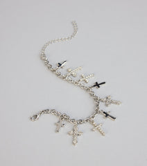 Chic Shine Cross Charm Bracelet
