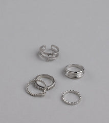 Love Is In The Details Five Pack Ring Set