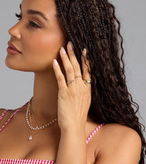 Glam Tempo Seven Piece Ring Set