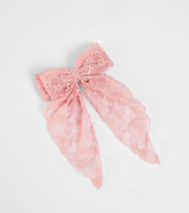 So Cutesy Long Lace Hair Bow