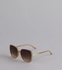 Serving Shade Square Oversized Sunglasses