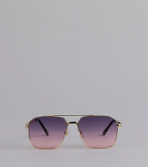 Sunset Drip Retro Aviator Sunglasses