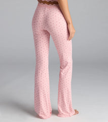 Sweet As Cherries Lace Trim Pajama Pants