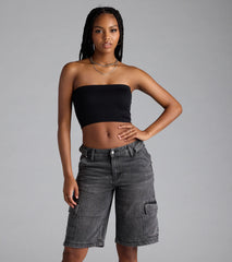 Major Fave Ribbed Knit Bandeau Top