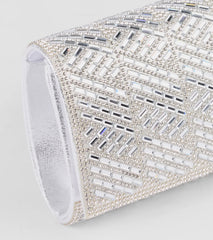 Glam Soiree Rhinestone Baguette Clutch