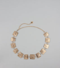 Stand Out At Sundown Concho Chain Belt