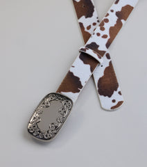 Moo Mood Cow Print Belt