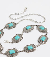 Western Winds Stone Concho Chain Belt