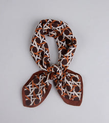 Cross The Line Printed Knit Scarf