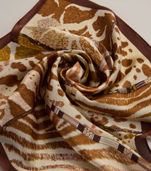 Vacay Bound Animal Print Satin Scarf