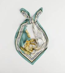 Charming Serenity Floral Satin Scarf