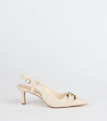 Summer Fave Linen Slingback Stiletto Pumps