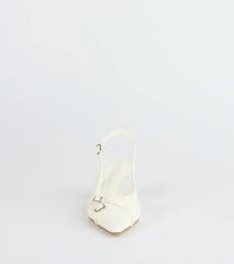 Chic Buckle Strap Sling-Back Stiletto Pumps