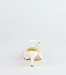 Chic Buckle Strap Sling-Back Stiletto Pumps