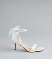 Sweet And Chic Tulle Bow Kitten Heels