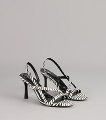 Wild Card Energy Zebra Slingback Heels