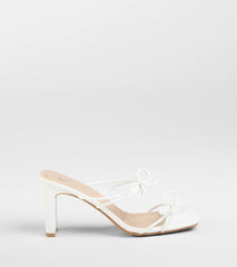 Finest Hour Bow Strappy Mules