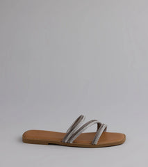 Sparkling Delight Rhinestone Strappy Sandals