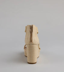 Sun Soaked Espadrille Strappy Wedges