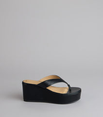 Elevated Thong Platform Wedge Sandals