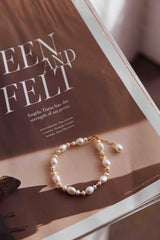 Chantel Baroque Pearl Bracelet Gold