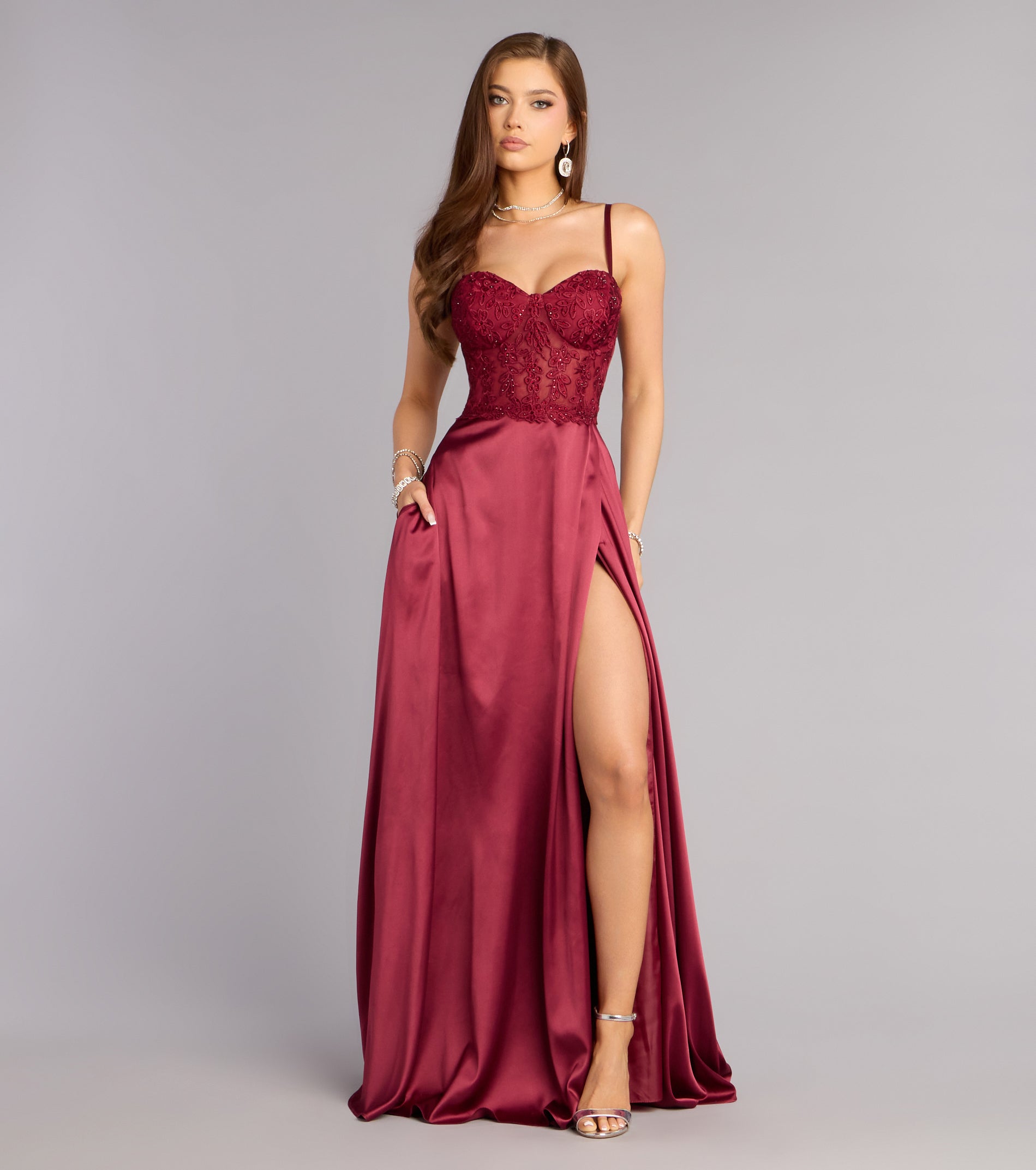Antonina Sweetheart Corset A-Line Satin Formal Dress