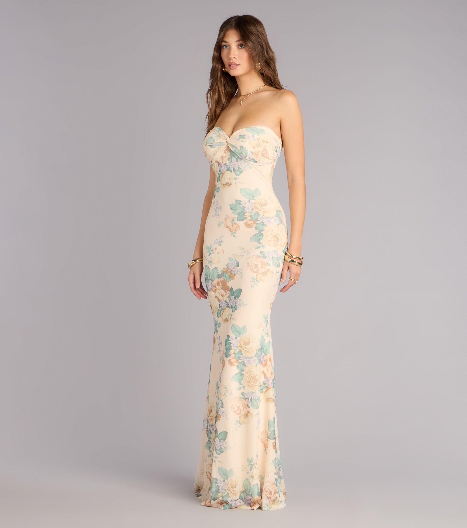 Beth Floral Mermaid Formal Dress