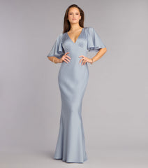 Viana Satin Open Back Formal Dress