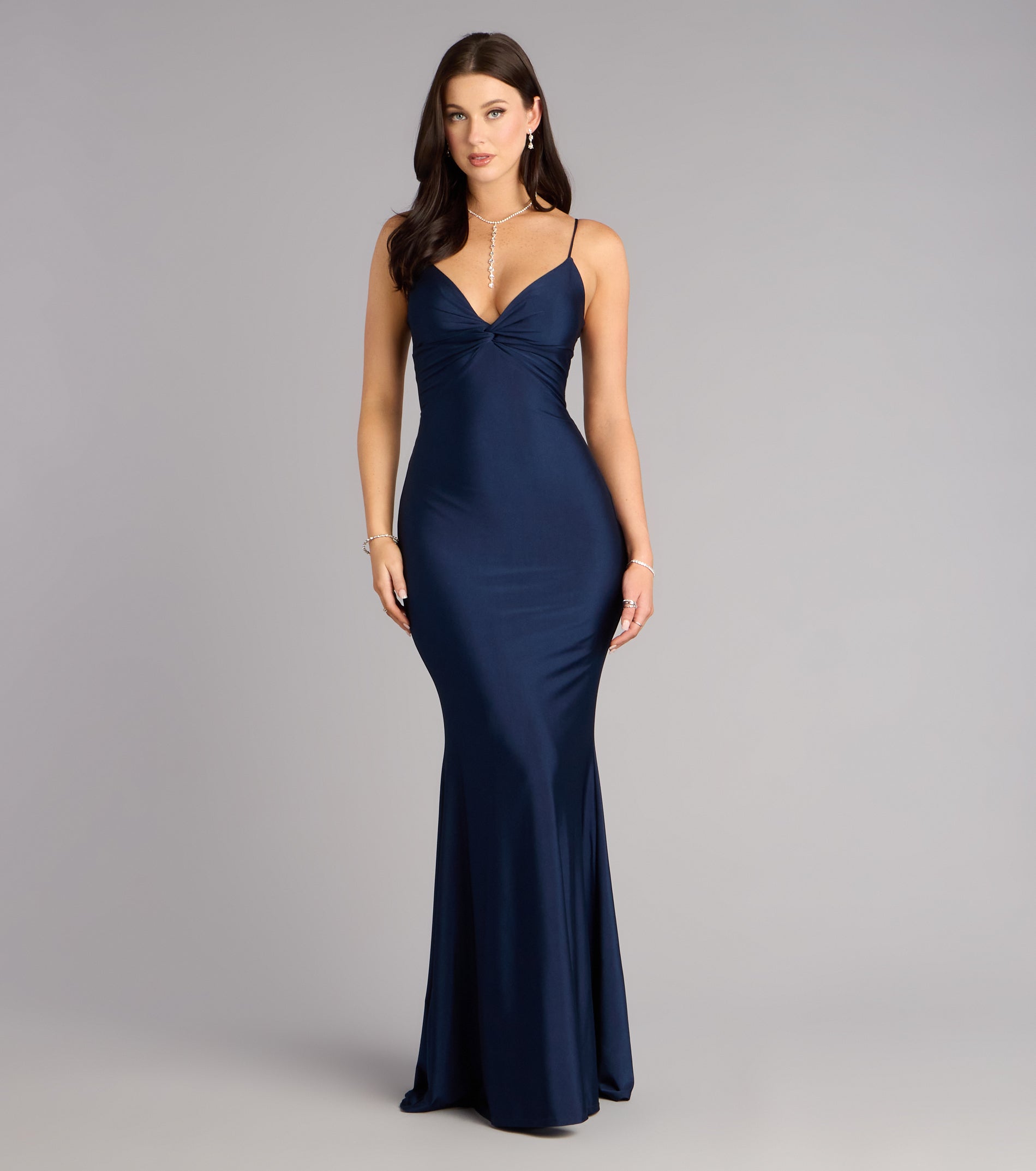 Scarlet Strappy Back Mermaid Formal Dress