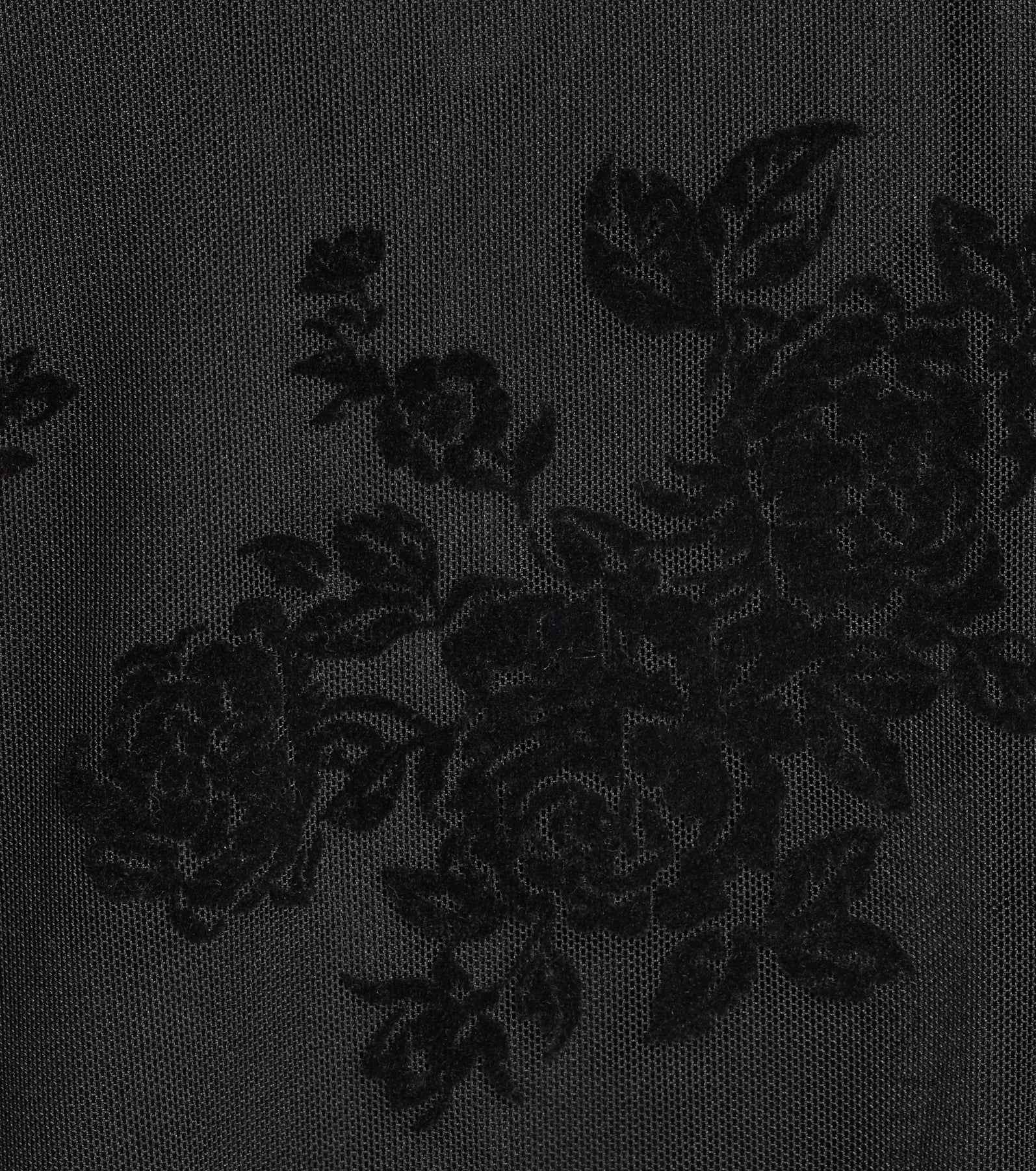 Ria Flocked Floral Velvet Formal Column Dress
